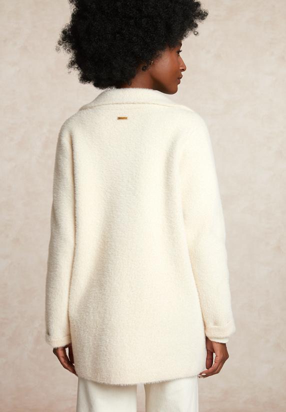 River Woods Zachte Klassieke Mantel 2 Knopen écru