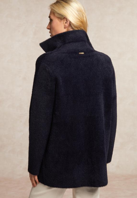 River Woods Zachte Klassieke Mantel 2 Knopen Navy