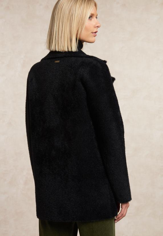 River Woods Zachte Klassieke Mantel 2 Knopen Zwart