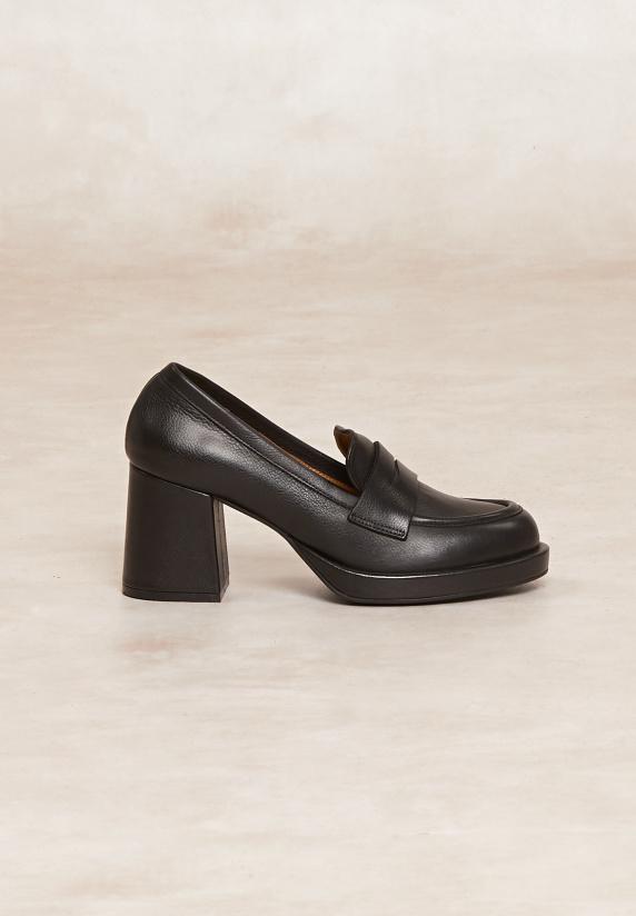 river woods Zwarte lederen muiltjes