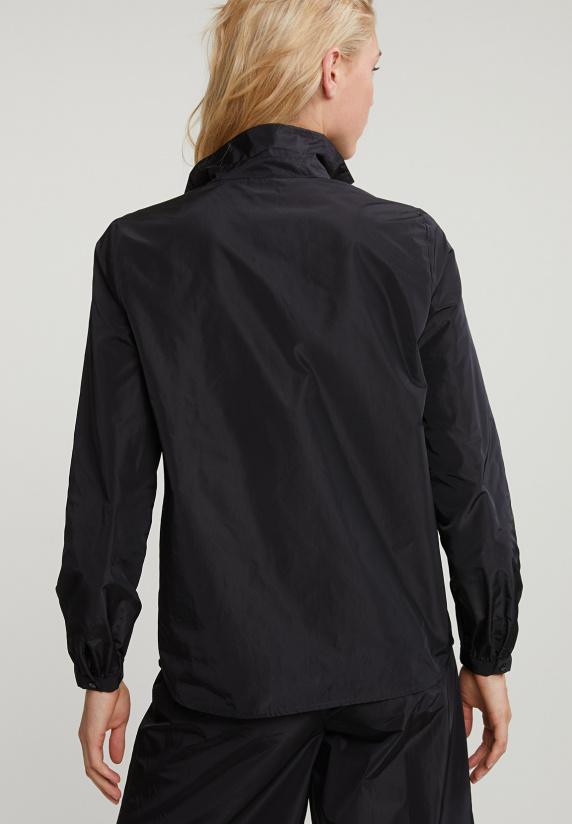 River Woods Zwarte Taffeta Blouse Lange Mouwen