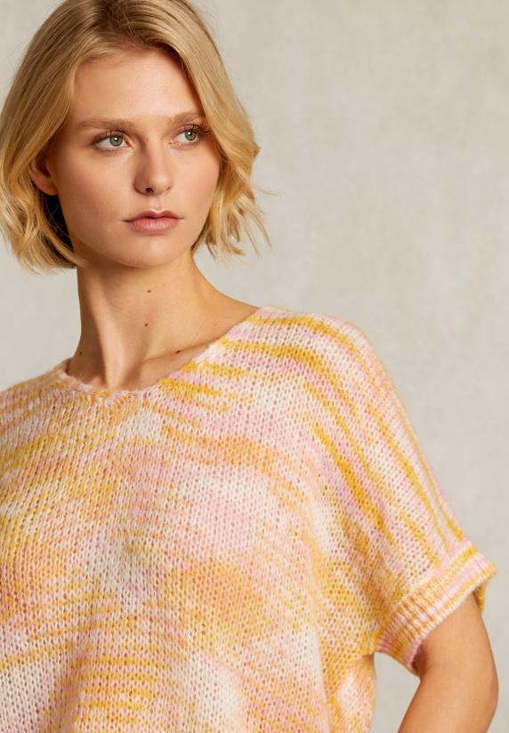 River Woods Roze/oranje Gestreepte V-hals Debardeur