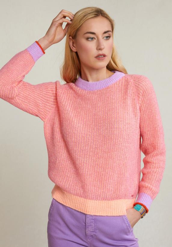 river woods Roze/paarse trui ronde hals lange mouwen