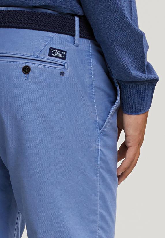 River Woods Slim Fit Basic Chinobroek Colorado Blue