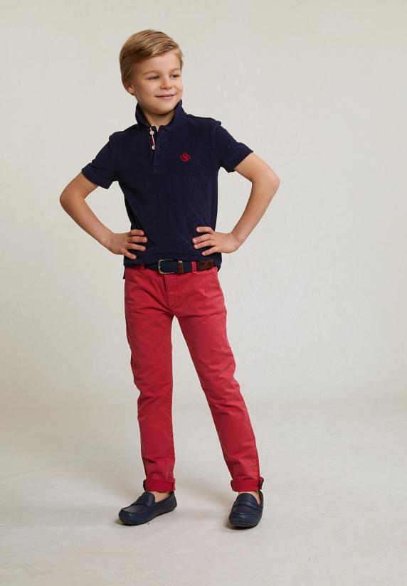 River Woods Slim Fit Basic Chinobroek Stretch Bloody Mary