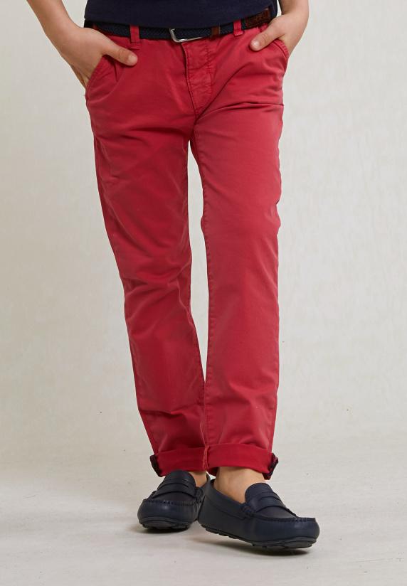 river woods Slim fit basic chinobroek stretch bloody mary