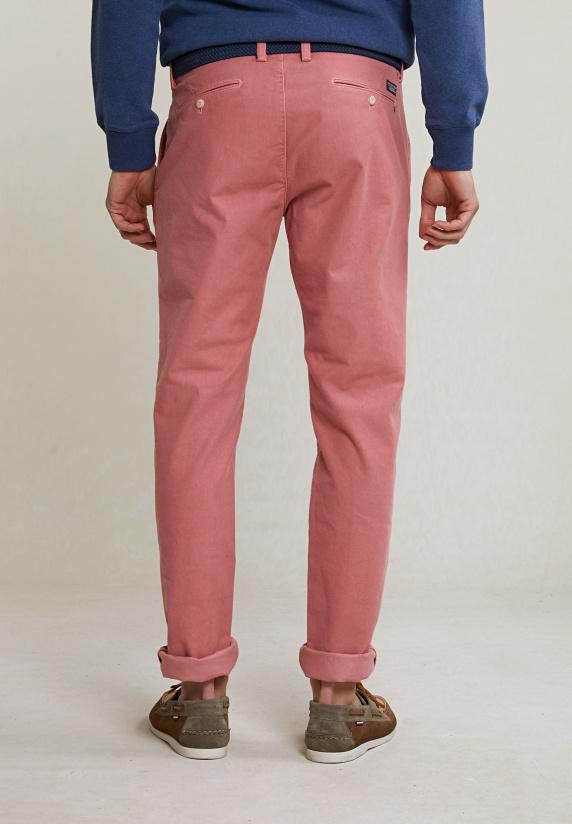 River Woods Slim Fit Basic Chinobroek Stretch Mahogany