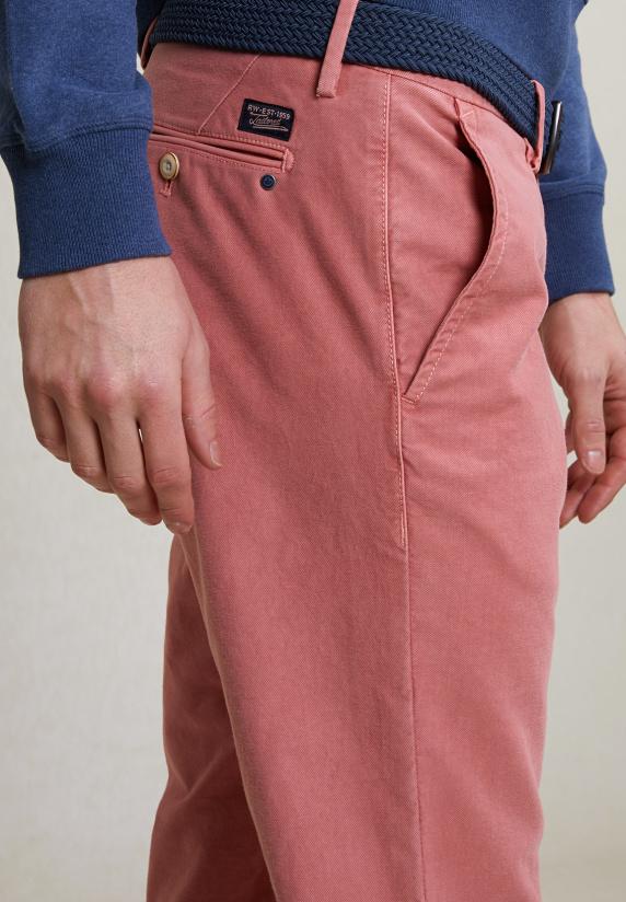 River Woods Slim Fit Basic Chinobroek Stretch Mahogany