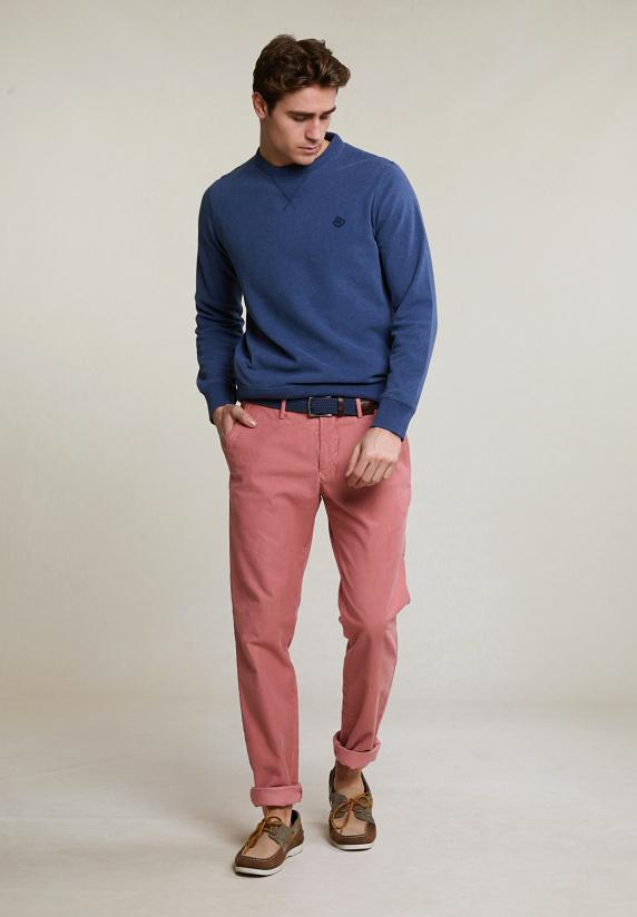 River Woods Slim Fit Basic Chinobroek Stretch Mahogany