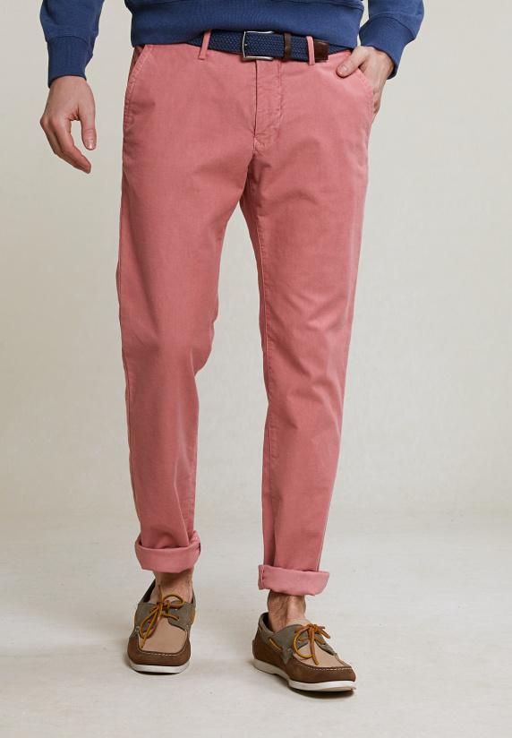 River Woods Slim Fit Basic Chinobroek Stretch Mahogany