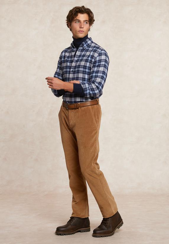 River Woods Slim Fit Basic Merino Rolkraagtrui Moonlight Mix