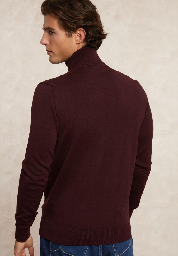 River Woods Slim Fit Basic Merino Rolkraagtrui Porto Mix