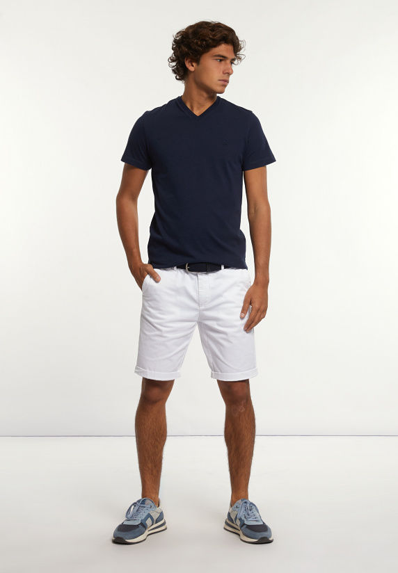 River Woods Slim Fit Basic Pima Katoen V-hals T-shirt Dk Blue Mix