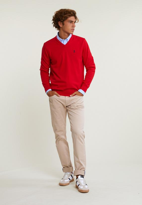 River Woods Slim Fit Effen Hemd Performance Stretch Blauw