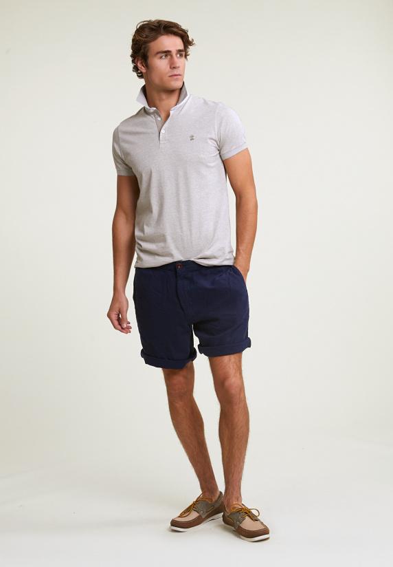 River Woods Slim Fit Katoenen Gestreepte Polo Old Wood Mix