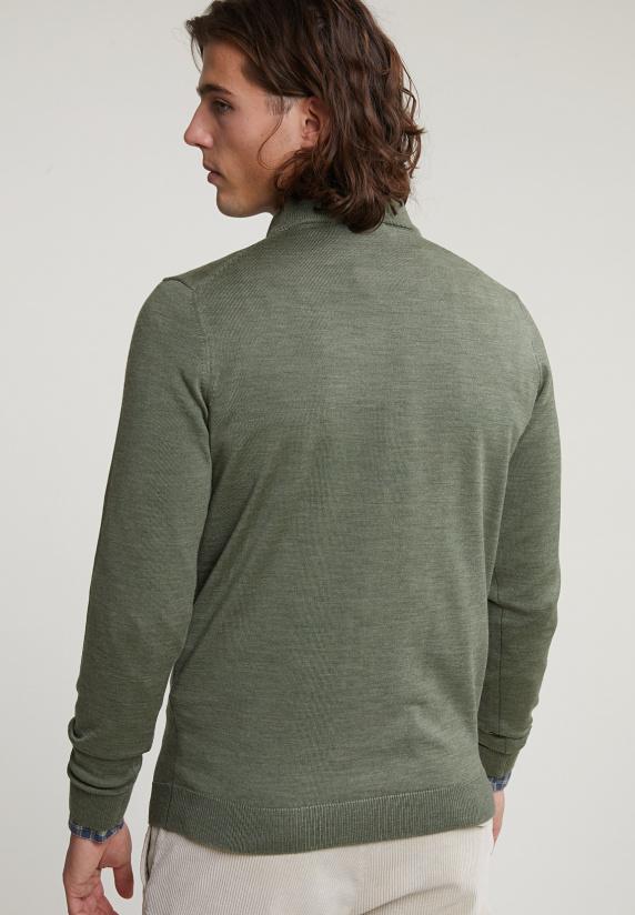 River Woods Slim Fit Merinotrui Ronde Hals Fynboss Mix