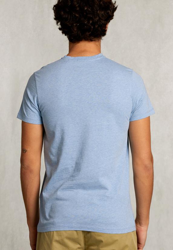 River Woods Slim Fit Pima Katoen V-hals T-shirt Dk Victoria Mix