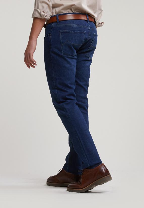 River Woods Slim Fit Stretch Jeansbroek 5-zakken Dark Stone