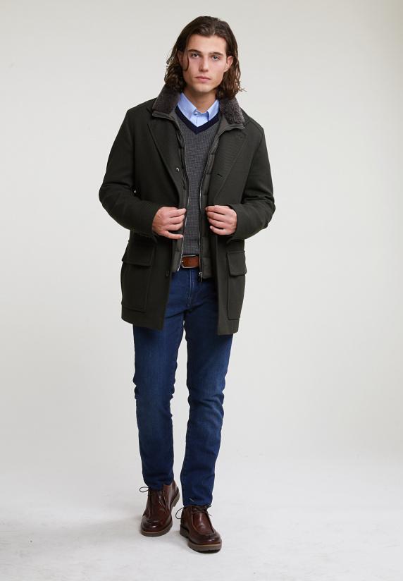 River Woods Slim Fit Stretch Jeansbroek 5-zakken Dark Stone