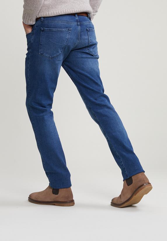 River Woods Slim Fit Stretch Jeansbroek 5-zakken Light Stone