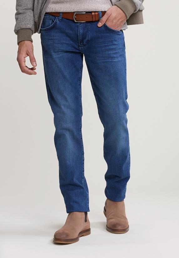 River Woods Slim Fit Stretch Jeansbroek 5-zakken Light Stone