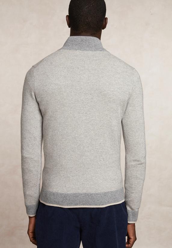 River Woods Slim Fit Wol-kasjmier Trui Opstaande Kraag Orchid Mix