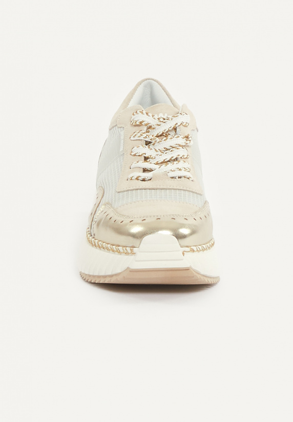 River Woods Sneakers Met Veters Detail In Goudkleur