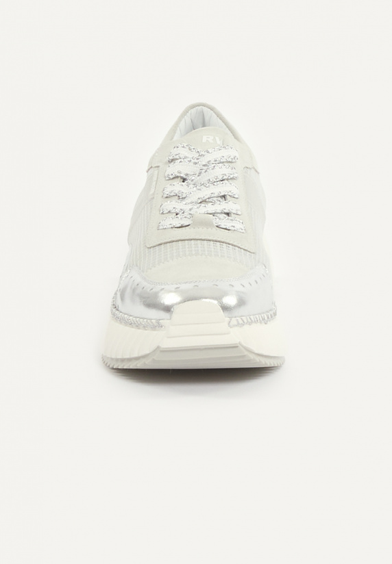 River Woods Sneakers Met Veters Detail In Zilverkleur