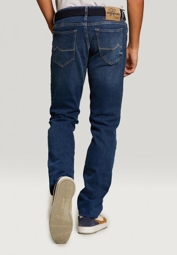 River Woods Tight Fit 5-pocket Stretch Jeansbroek Stone