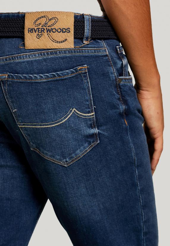 River Woods Tight Fit 5-pocket Stretch Jeansbroek Stone