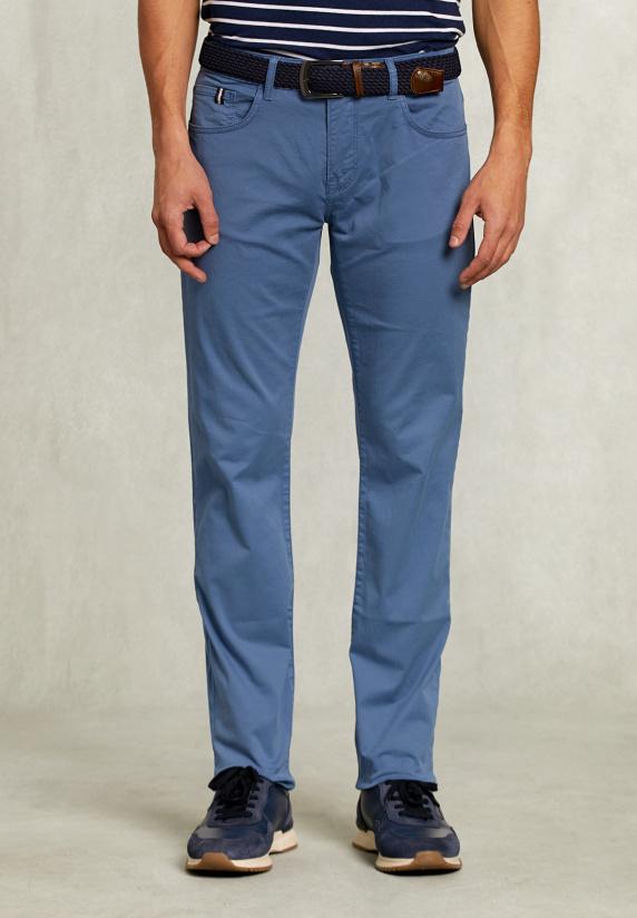 River Woods Tight Fit Basic 5-pocket Broek Iconic Blue
