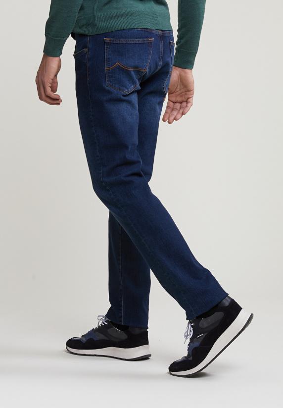 River Woods Tight Fit Basic Stretch Jeans 5-zakken Dark Stone