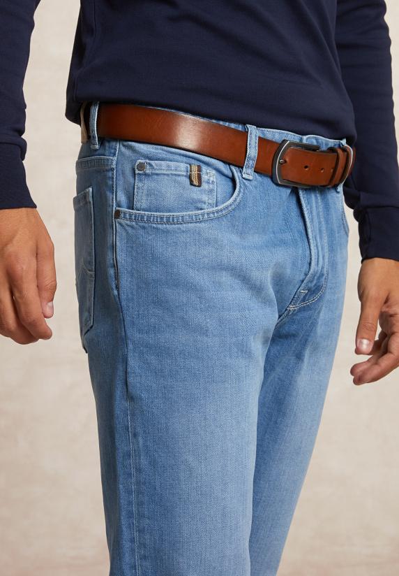 River Woods Tight Fit Basic Stretch Jeansbroek 5-zakken Bleach