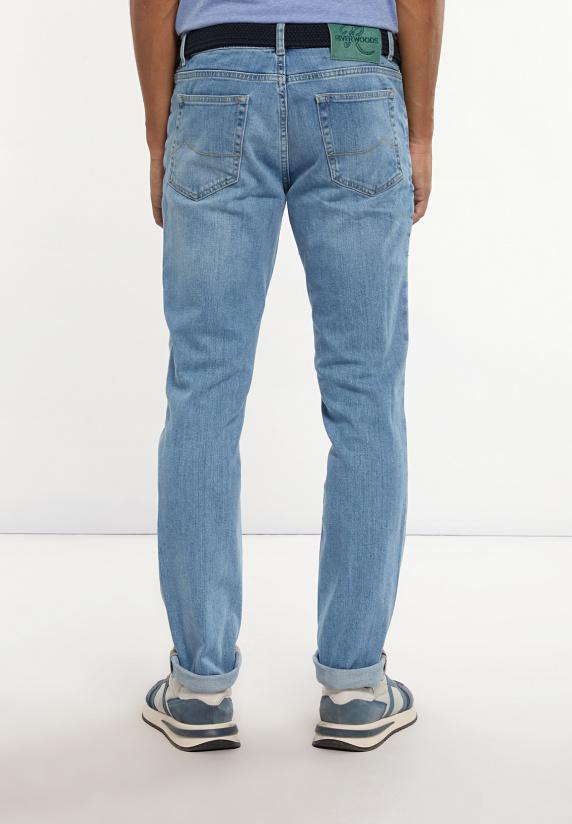 River Woods Tight Fit Fancy Jeansbroek 5-zakken Ultra Bleach