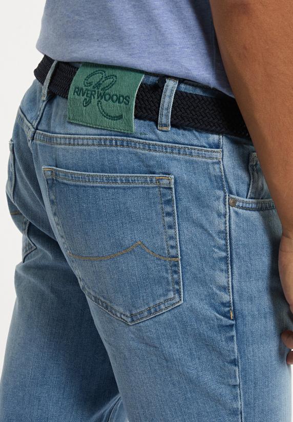 River Woods Tight Fit Fancy Jeansbroek 5-zakken Ultra Bleach