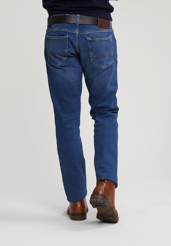 River Woods Tight Fit Stretch Jeansbroek 5-zakken Light Stone