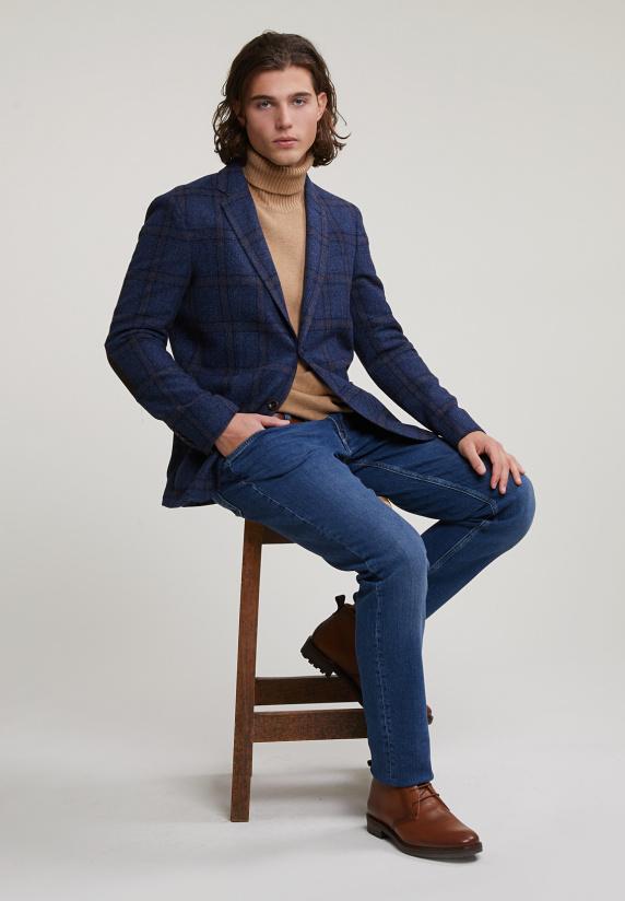 River Woods Tight Fit Stretch Jeansbroek 5-zakken Light Stone