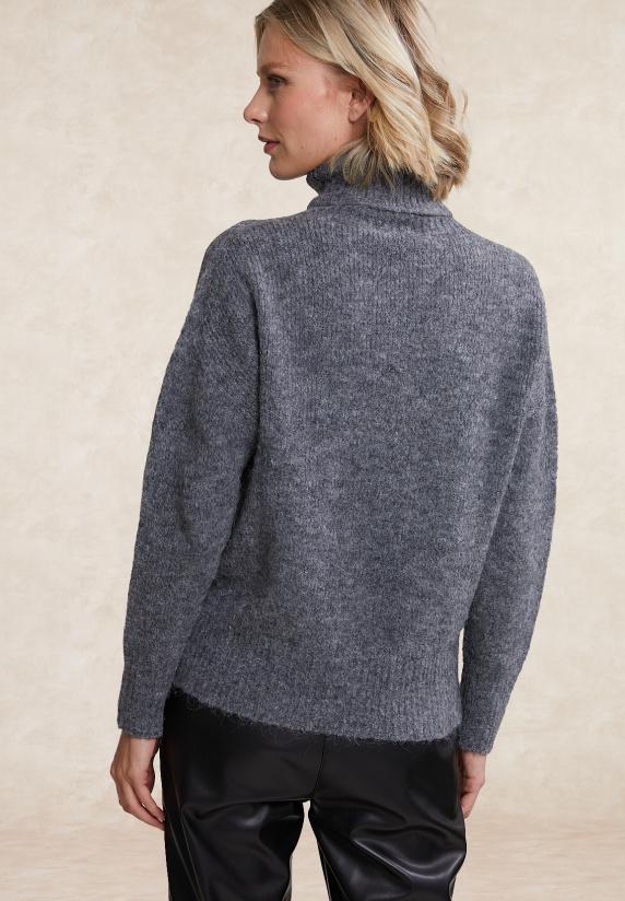 River Woods Trui Opstaande Kraag Lange Mouwen Grijs