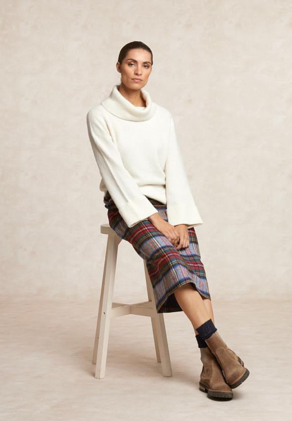 River Woods Wol-alpaca Rolkraagtrui Wijde Mouwen écru