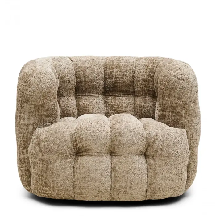 riviera maison Arosa Swivel Fauteuil Open Weave Taupe