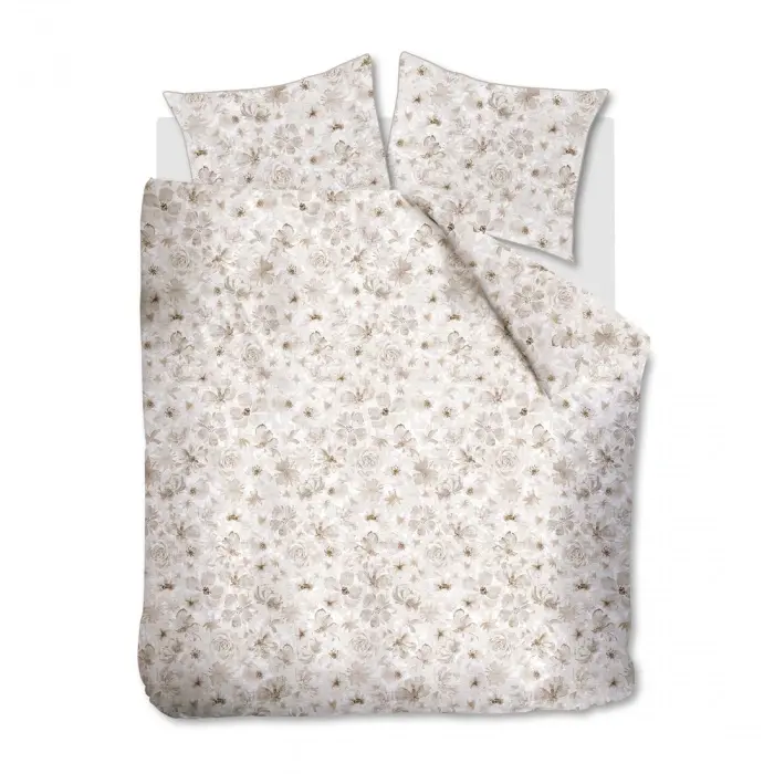 riviera maison Dekbedovertrek RM Flowing Flowers Zand 200x200/220
