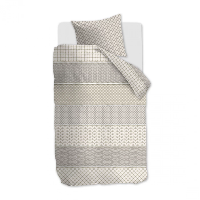 riviera maison Dekbedovertrek RM Ropes Taupe 140x200/220