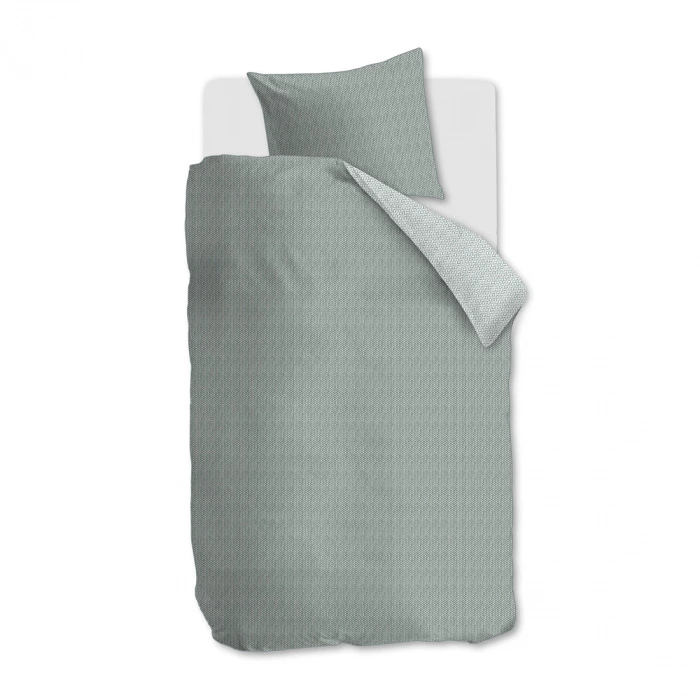 riviera maison Dekbedovertrek RM Twisted Grijs/Groen 140x200/220