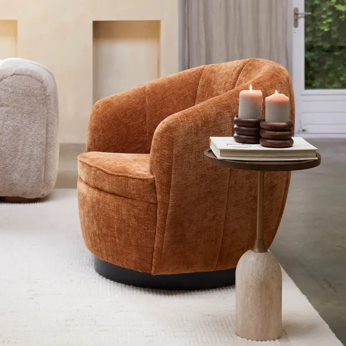 Riviera Maison Draaibare Fauteuil The Countess Bruin