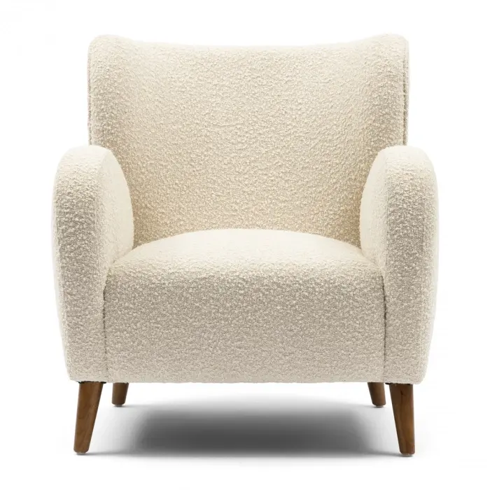 riviera maison Fauteuil La Contessina White Sand Bouclé
