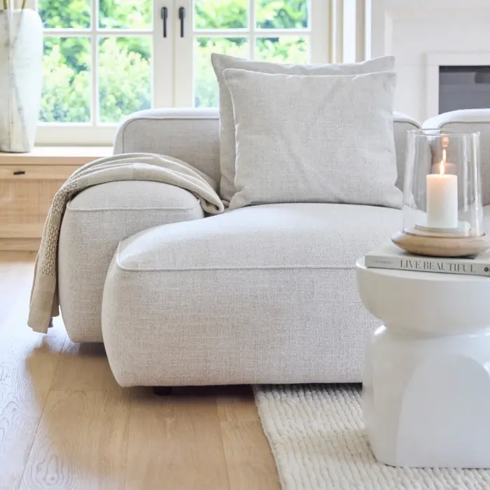 Riviera Maison Hamilton Chaise Longue Module Links Wit