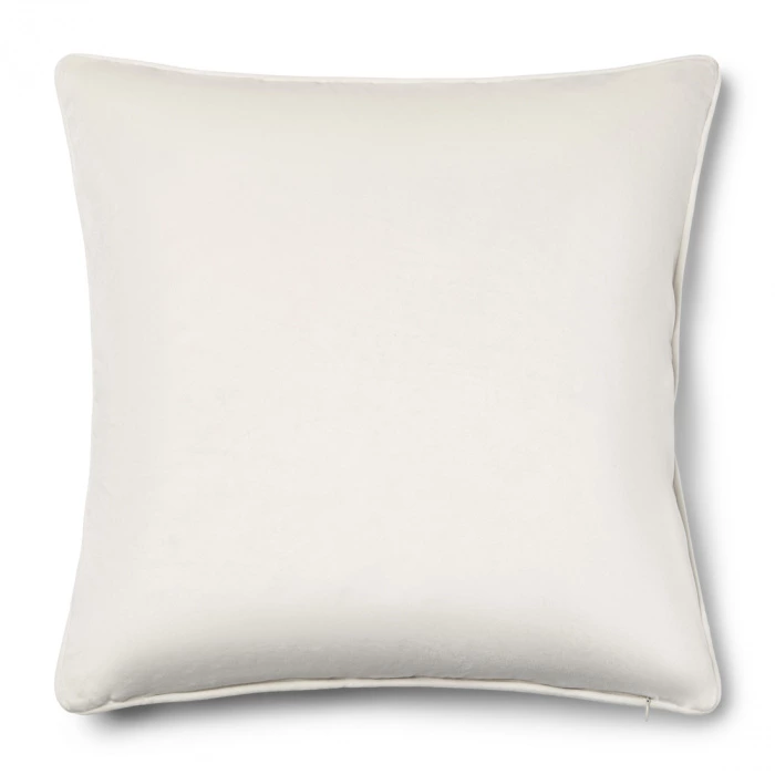 Riviera Maison Kussenhoes RM Monogram Velvet Wit 50x50