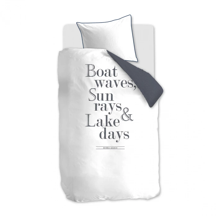 riviera maison Kussensloop RM Lake Days Donkerblauw 60x70