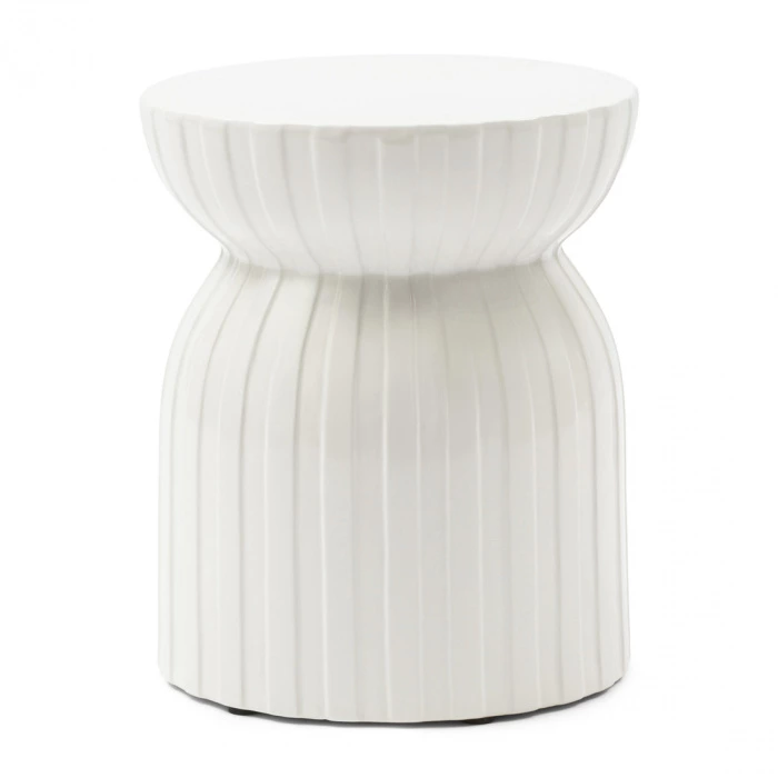 riviera maison Bijzettafel Sintra Puur Wit 35CM