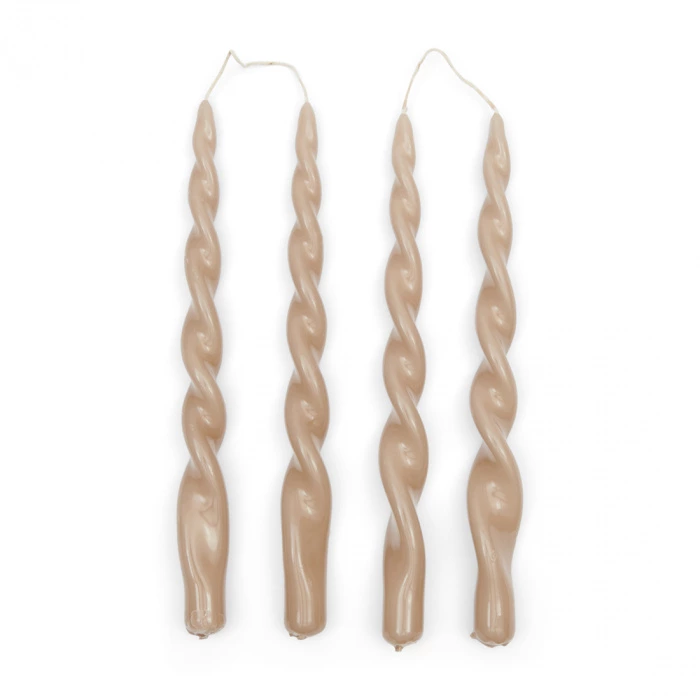 riviera maison Dinerkaars Twisted Zilver 4 Stuks